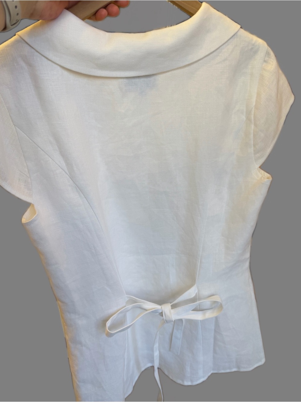 Reformation Molly Linen Shirt - white - Picture 5 of 7